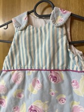 My Julius, schlafsack baby, Babyblau, Mit pinken Rosen, Verstellbare Träger