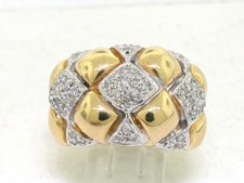 Brillant Ring 750 Gelbgold 18K Gold  45 Brillanten total 0,33ct Wesselton