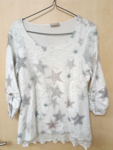 Damen flausch pullover mit - pullover,