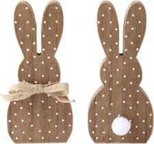 Osterdeko 2 Pcs Osterhase Deko Osterhasen Holz Figuren Aufsteller Ostern Hase