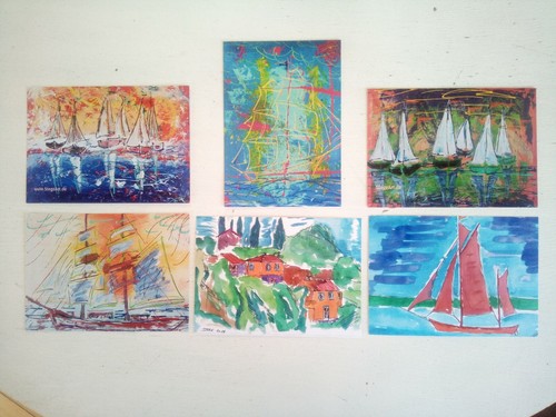 Kunst postkarten stück - 6, +