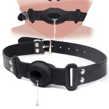 Silikon Hohler Mundknebel Bondage Sklave Schlabber Orale Fixierung Atmungsaktiv