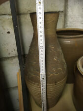 DDR große Steingut Blumen Vase Ton Deko Bodenvase