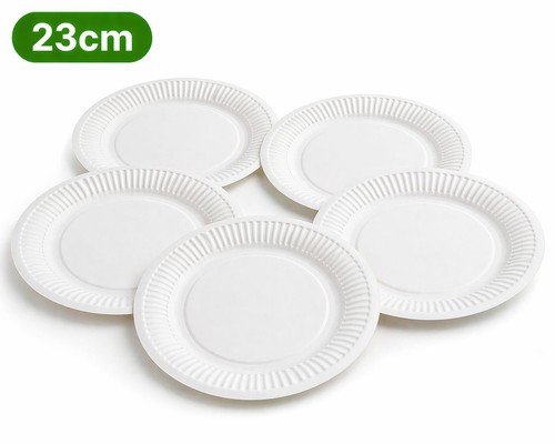 Pappteller 23cm weiß stabil - pappteller,