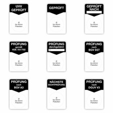 Grundetiketten 50x80mm / Grundträger / Untergrund für Prüfplaketten