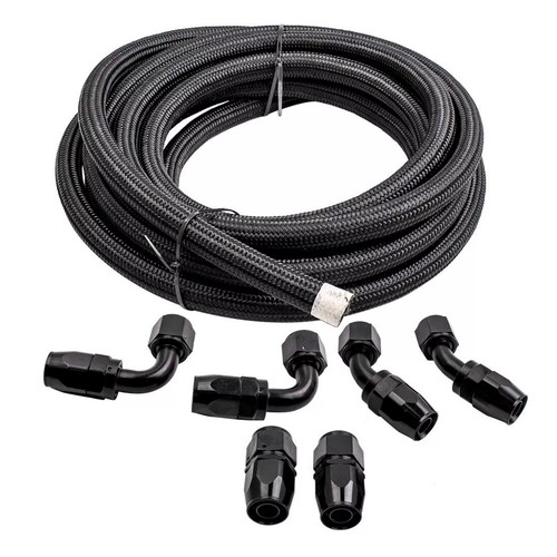 An8 fitting nylon - fitting, geflochten