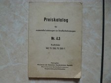 IFA MZ TS250 und TS250/1 Preiskatalog DDR Originalteil