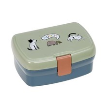 LÄSSIG Kinder Lunchbox Brotdose mit herausnehmbarer Unterteilung, BPA-frei/Happy