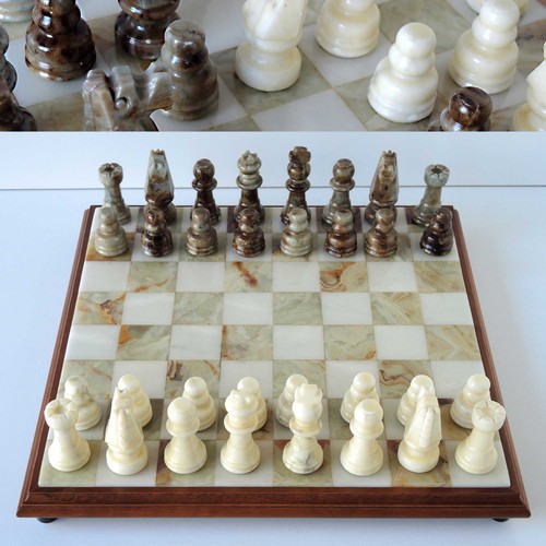 Schachspiel groß marmor onyx - marmor,