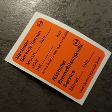 Service Aufkleber Orange für