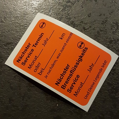 Service aufkleber orange für - service,