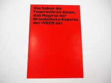 Magirus Deutz Iveco Brandschutztechnik Feuerwehr Prospekt 1981