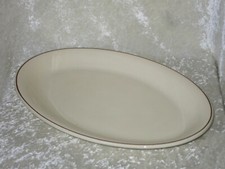 Antik Keramik, Sarreguemines France, große ovale Fleischplatte, Frankreich