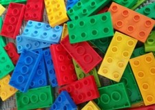 Lego Duplo • 50 x flache 8er Bausteine • 2x4 Noppen • flache Steine • Bausteine