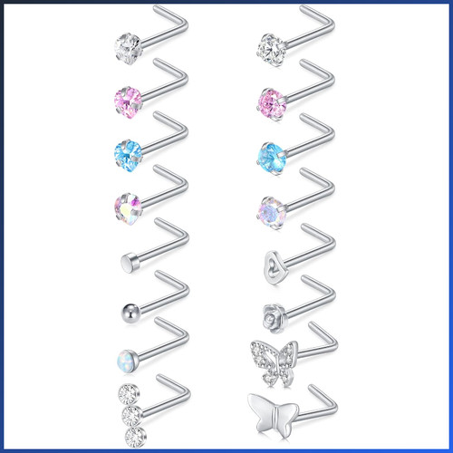 Nasenpiercing form 18g - nasenpiercing,