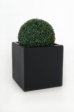 Pflanzkübel Blumenkübel Blumentopf Fiberglas Anthrazit BLOCK 40 x 40 x 40 cm
