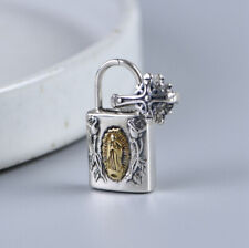 I05 Anhänger Jungfrau Maria betende Hände Schloss Sterling Silber 925