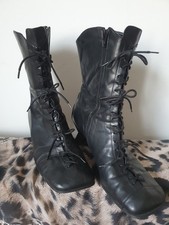 Lisa Tucci Stiefeletten LEDER  Schnürschuhe Schwarz Größe 41