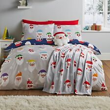 Catherine Lansfield Weihnachten Santa Spec-tacular Reverse Bettbezug Bettwäsche Set