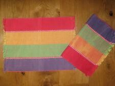 3x hübsche Tischsets Platzsets Platzdeckchen Regenbogen rot gelb grün lila TOP!