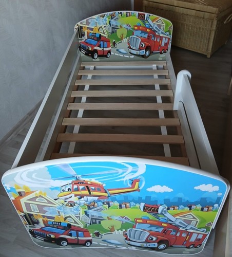 Kinderbett mit feuerwehr - mit, motiv