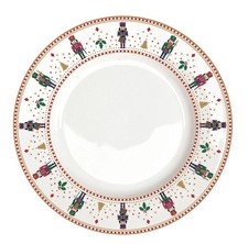 Speiseteller NUTCRACKER Nussknacker weiß bunt D. 27cm Porzellan EASY LIFE