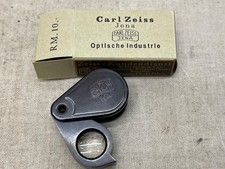Einschlaglupe Carl Zeiss Jena 10x schwarz Vorkrieg 014 glatt erhaben RM 10