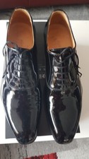 Lackleder Schuhe Schwarz, Model Oxford, neu, Größe 44, Marke Hawes & Curtis