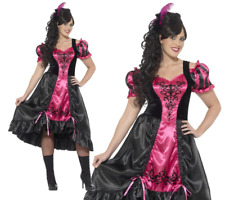 Erwachsene Sassy Saloon Kostüm Übergröße Curves Wilder Westen Damen Kostüm Neu