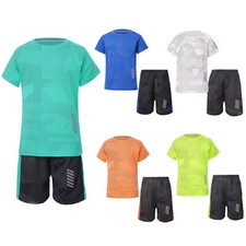 Kinder Jungen Sport Kleidung Sets Kurzarm T-Shirt Top und Shorts Fußball Trikots