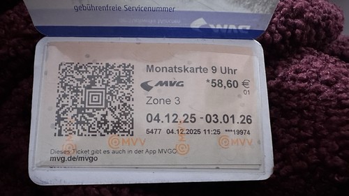 Monatskarte gültig bis - gültig,