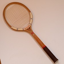 Maxply Dunlop Tennisschläger Holz Vintage Wood Racket L5, 118mm, 407g, 69cm
