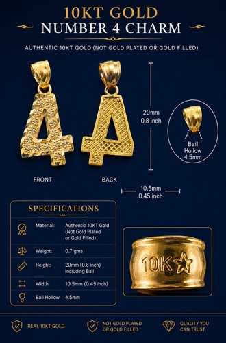 10kt gold zahl oder - 10kt, 4