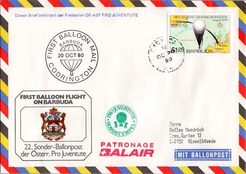 österreich ballonpost 1980 - ballonpost,