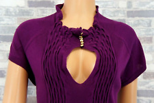 ARMANI EXCHANGE EXTRAVAGANTES DAMEN SEIDE BAUMWOLLE FEST PARTY STRICK KLEID 38