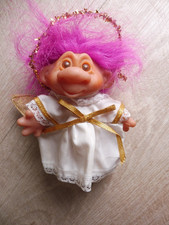 Vintage Dam Troll 1986 Engel Haare pink - Rarität