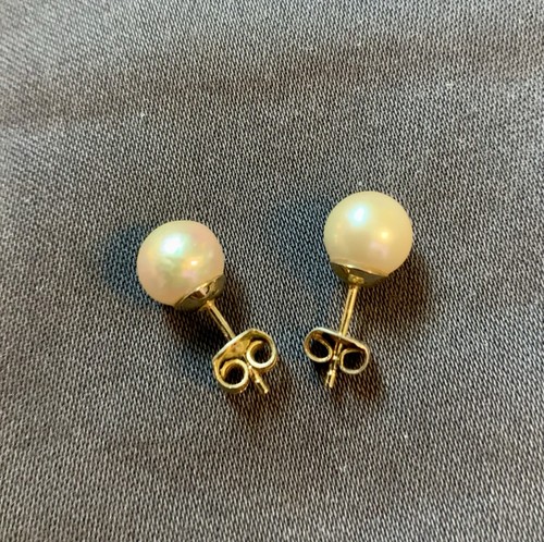 Schöne perlen ohrstecker rund - schöne,