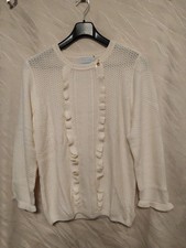 Schöner Kuschel Pullover für Damen von Himmelblau wollweiß Gr. 46 ungetragen !