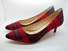 Essentiel Antwerp Damen Pumps 41 Rot Schwarz kariert Schottenkaro Neu+ungetragen