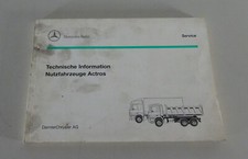 Technische Information Nutzfahrzeuge Mercedes-Benz LKW Actros Stand 02/1999