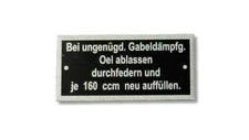 Gabeldämpfung Typenschild R12