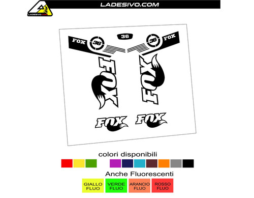 Fox aufkleber set für - 36,