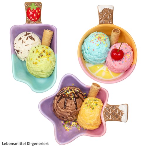 3er set eisschalen komet - set,