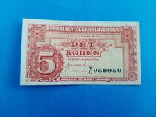 1 x 5 Korun Tschechoslowakei /