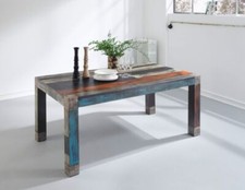 GOA Esstisch BIG 160x100 cm orientalisch Shabby Holz/Metall Chic WOLF MÖBEL 