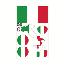 Italien Sticker-Set – 6er Pack| Aufkleber | Für Auto, Reise, DIY, Geschenk