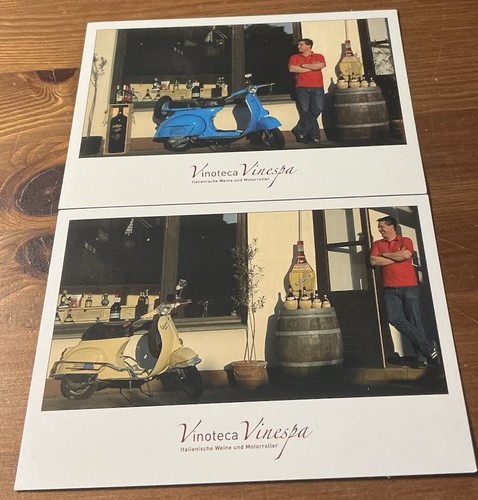 Vespa postkarten vinoteca - postkarten,