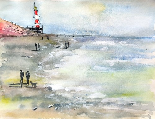 Aquarell original abstrakte - aquarell,