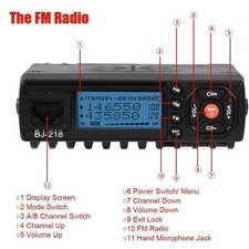 Mini Auto Mobile FM Radio VHF/UHF Mobilfunk Dual-Band-Transceiver Walkie-Talkie