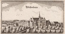 Wessobrunn Original Kupferstich Merian 1644